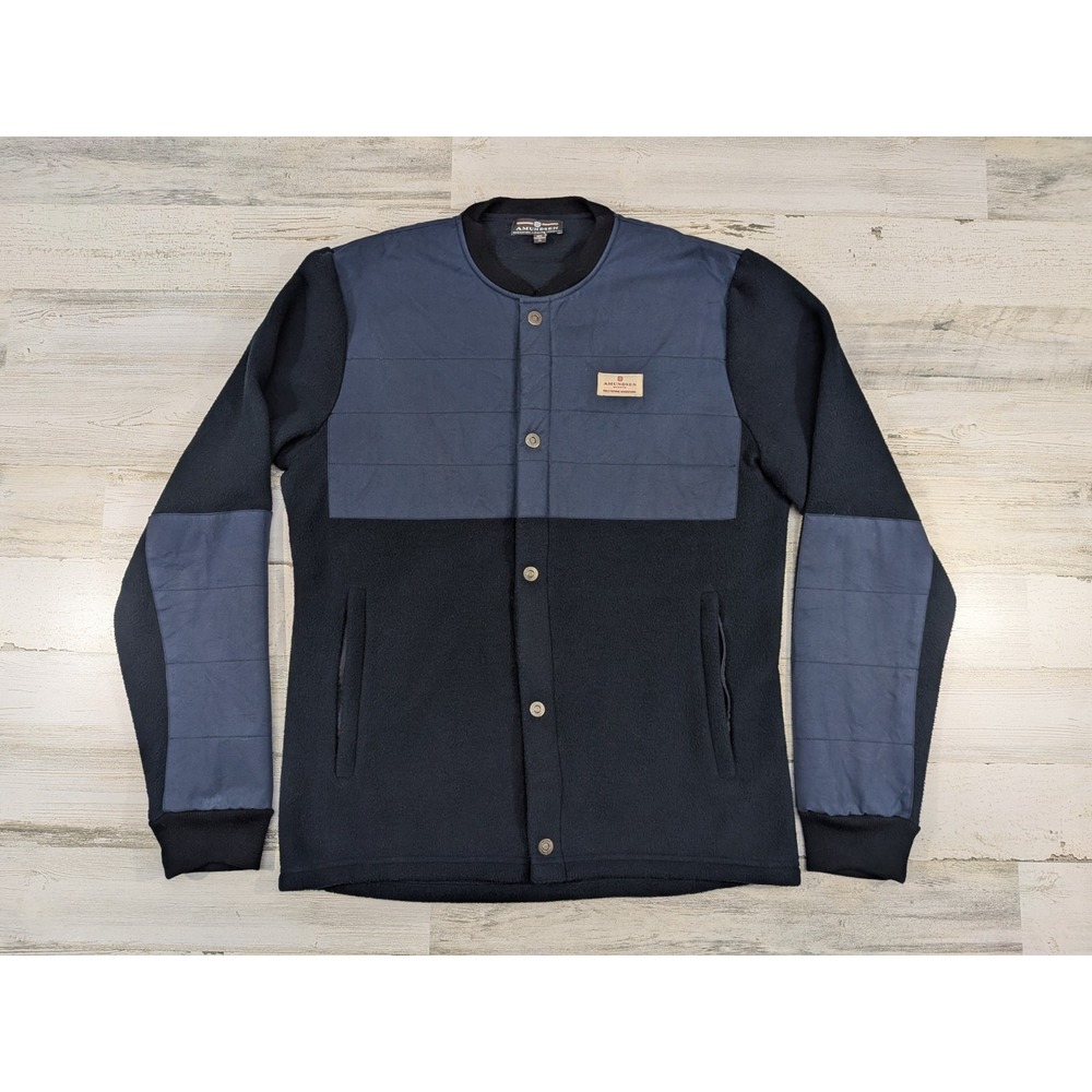 Amundsen Jacket Mens Extra Large Blue Wool Blend Field Fleece Snap Button